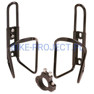 Koszyk na bidon OXC z obejma na kierownicę czarny